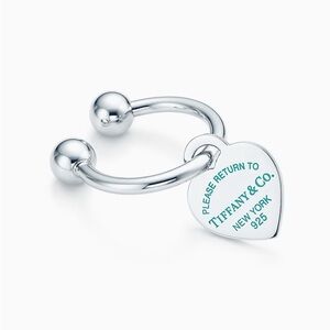 Return to Tiffany™ Heart Tag Screwball Keyring silver